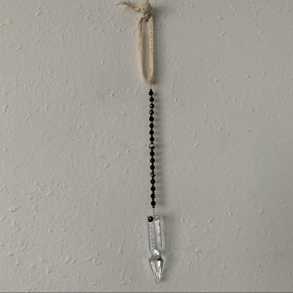 Vintage Crystal Hanging Drop w Bead Wall / Car - Picture 5 of 16